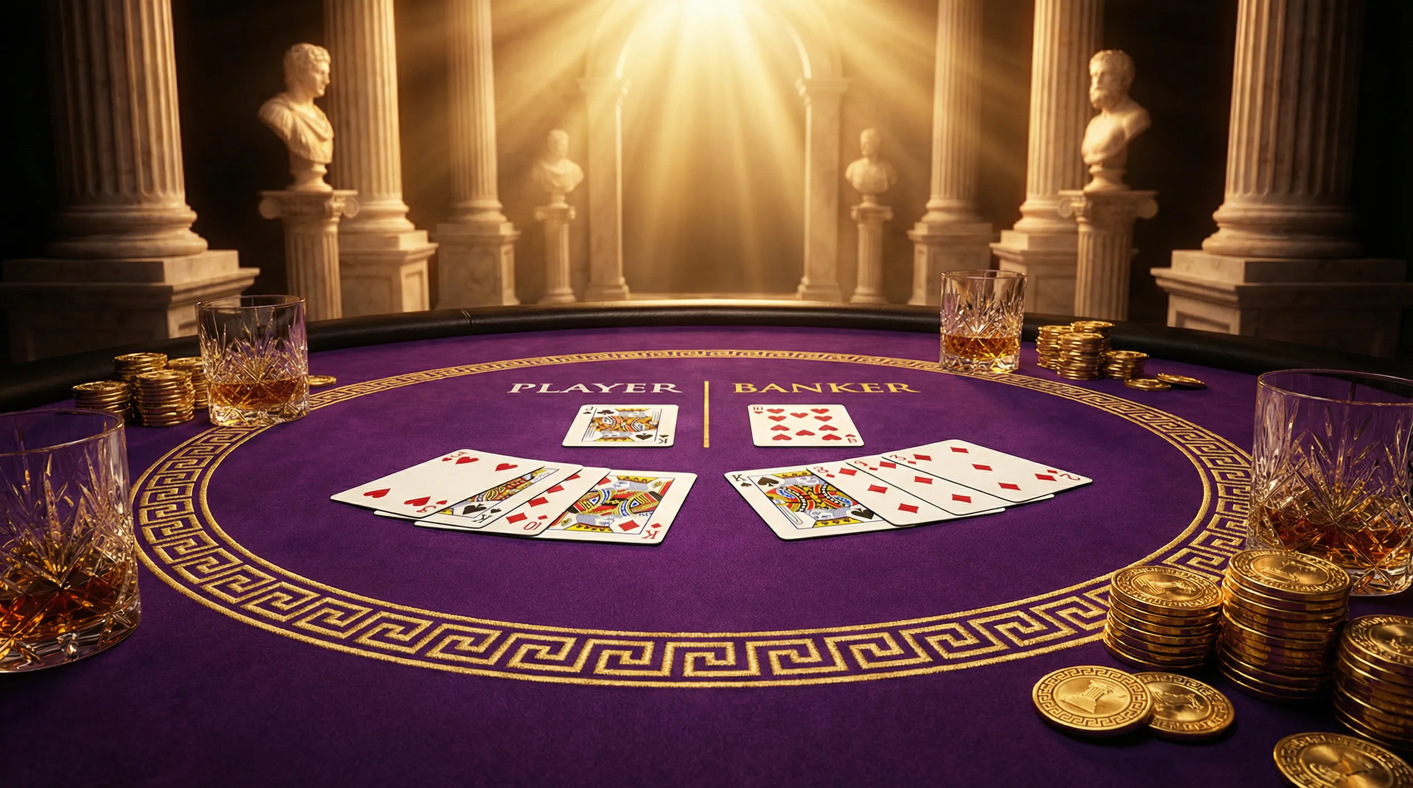 mesa de bacará jogo de cartas cassino